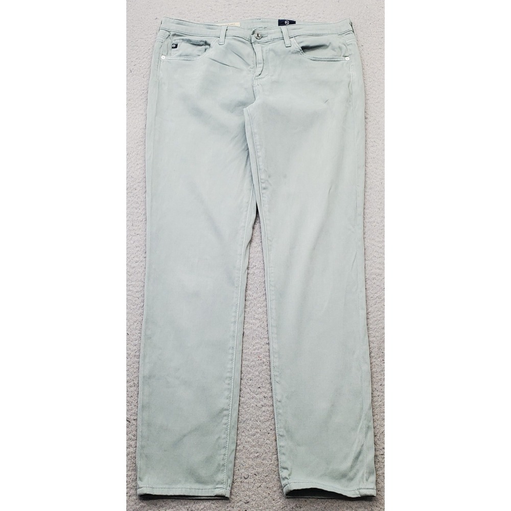 AG Adriano Goldschmied The Stevie Ankle Jeans Womens 29R Green Slim Straight Leg